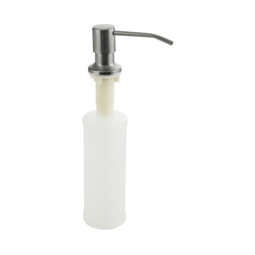 16142 Brimix - Дозатор для жидкого мыла и моющих средств, матовый хром, Врезной, под раковину, пластиковый, 300 мл, (6281)