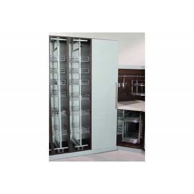 3897 Выдвижной кухонный пенал (колонна) KPTJ-012-D-300 1850-2200мм (рама, 6 корзин,6 комплектов направляющих)