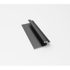 Профиль-ручка под пропил, L=4000мм,отделка алюминий AL1800 черный 